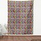 Ambesonne Flower Fabric by The Yard, Floral Vivid Pattern with Colorful Flowers Daisies Wildflowers Cheerful Natural, Decorative Fabric for Upholstery and Home Accents, 2 Yards, Purple Black
